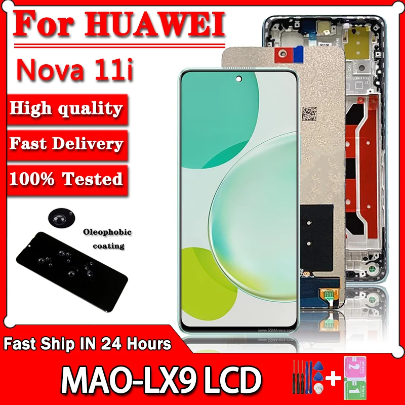 6,8 'AAA + для Huawei nova 11i, ЖК-дисплей, экран + сенсорная панель, дигитайзер для Huawei Nova 11i, фоторамка для ЖК-дисплея