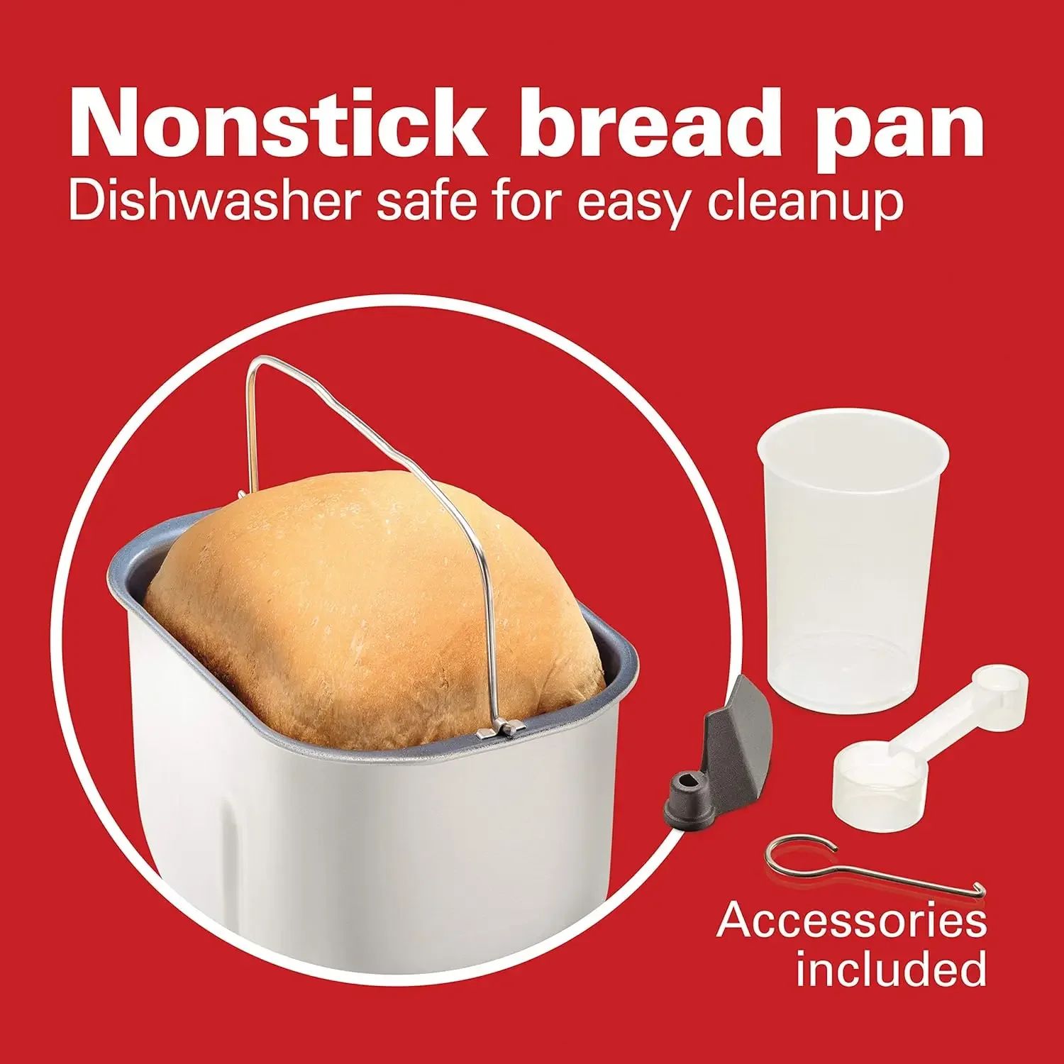 Beach Digital Electric Bread Maker Machine Artisan and Gluten-Free, 2 lbs Capacity, 14 Settings, Black and Stainless Steel 4