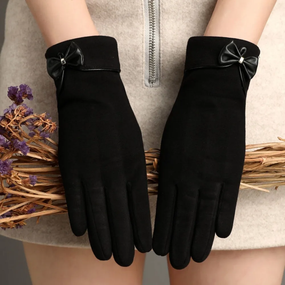 

Windproof Women Gloves Practical Resistant To Dirt Rabbit Plush German Velvet Gloves Soft Warm Warm Windproof Cold-proof Gloves