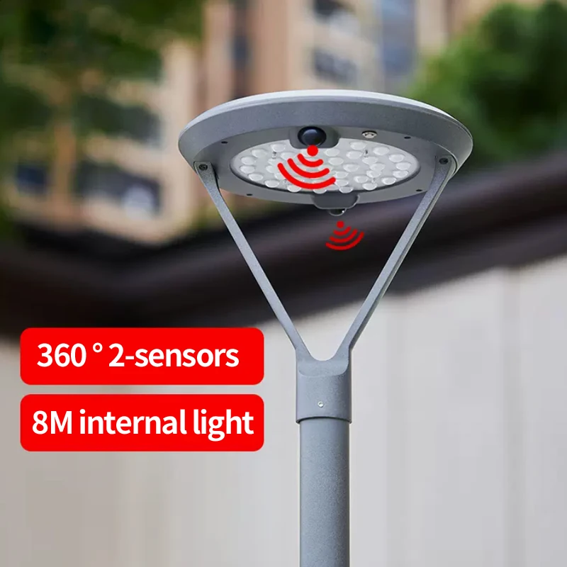 Solar Courtyard Light Outdoor Waterproof Villa Landscape Light Park Human Sensing Street Super Bright Garden High Pole