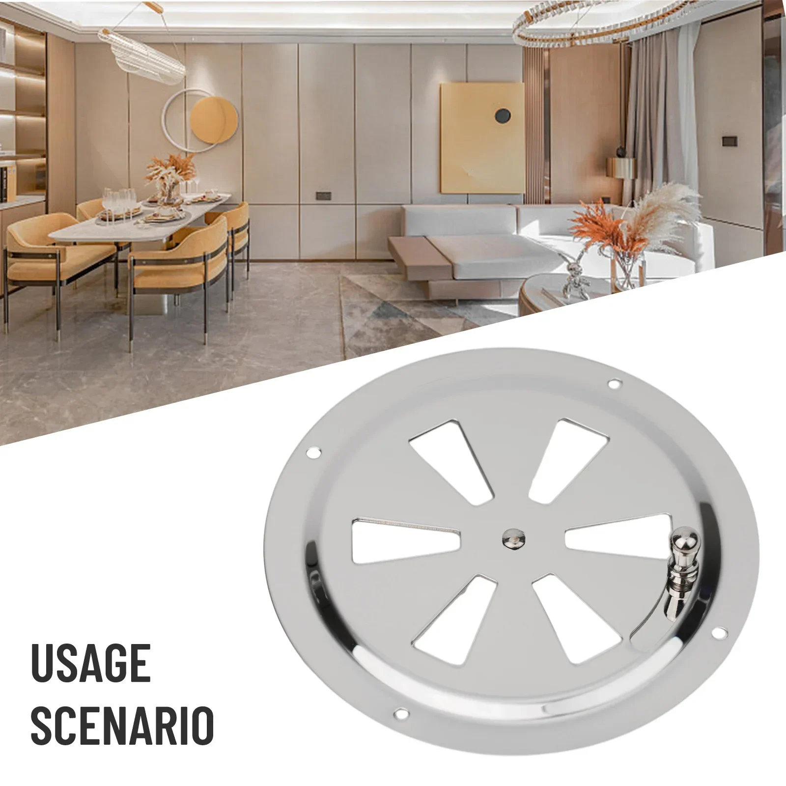 Air Vent 1PC Stainless Steel 316 Ventilation Blade Opening And Closing Ventilation Panel Yacht RV Adjustable Air Vent Grille