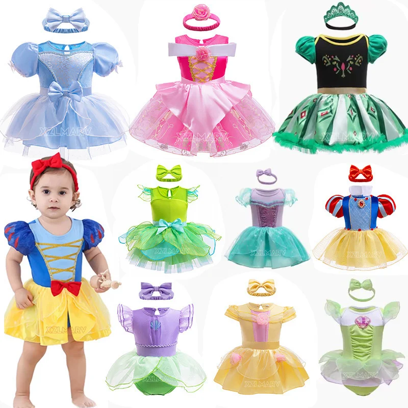 Robe Tutu barboteuse pour enfants, avec bandeau, vêtements de princesse pour bébés filles, Design mignon, Costumes de fête d'halloween 1 Robe Tutu barboteuse pour enfants, avec bandeau, vêtements de princesse pour bébés filles, Design mignon, Costumes de fête d'halloween 1