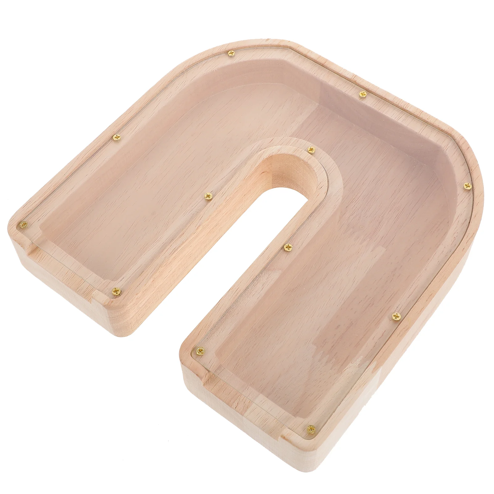 

Wooden Coin Bank Kids Piggy Money Counter for Letter Boxes Banks Alphabet Child