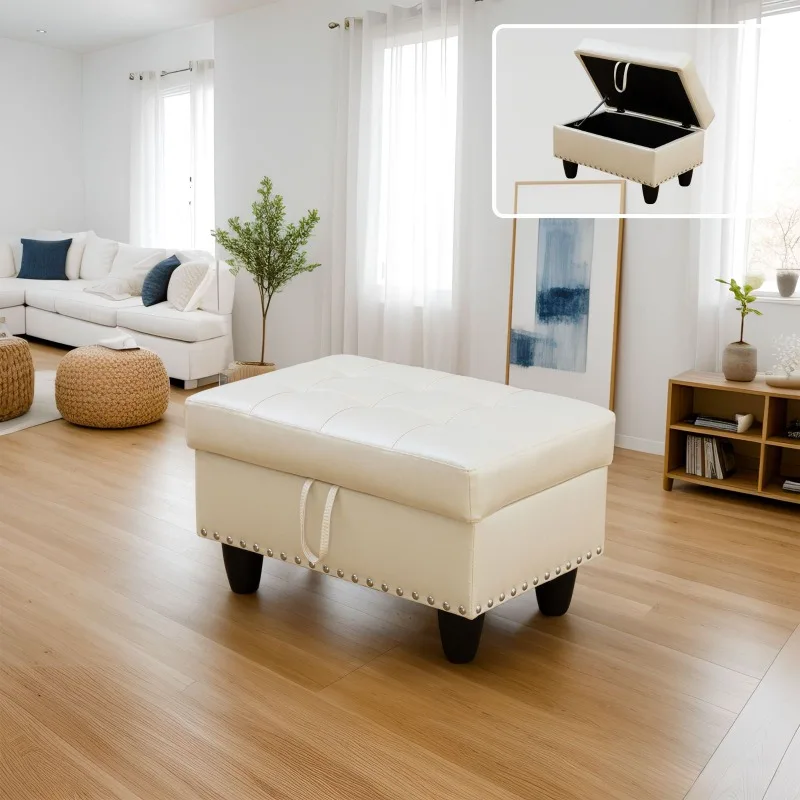 White Faux Leather Sofa Set 5