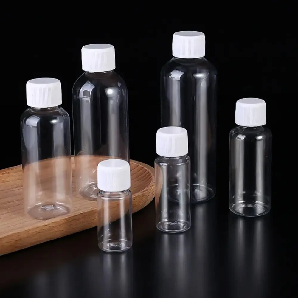 10/20/30/50/80/100ml Reusable Clear Cosmetics Containers PET Empty Seal Sample Bottles Cosmetic Liquid Powder Packing Bottle