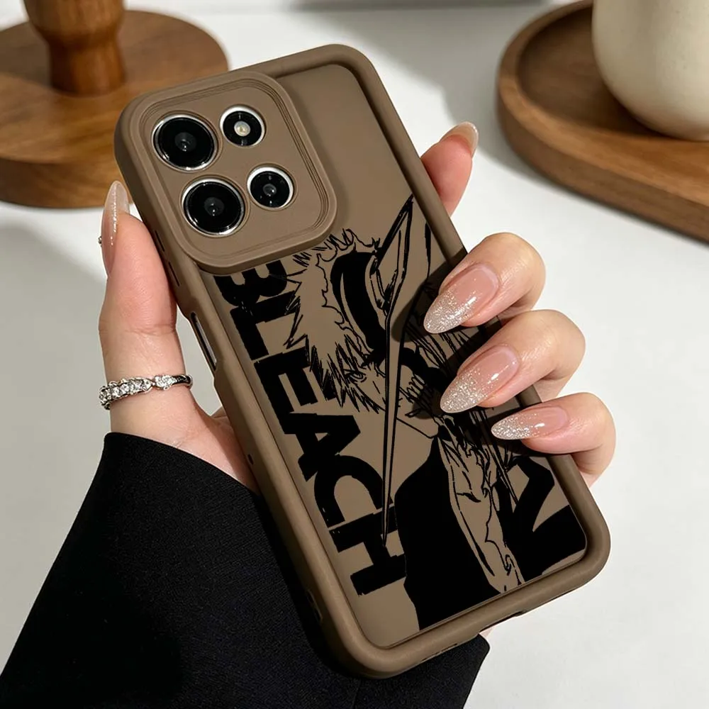 B-Bleach Anime Silicone Phone Case with Eye Ladder Design
