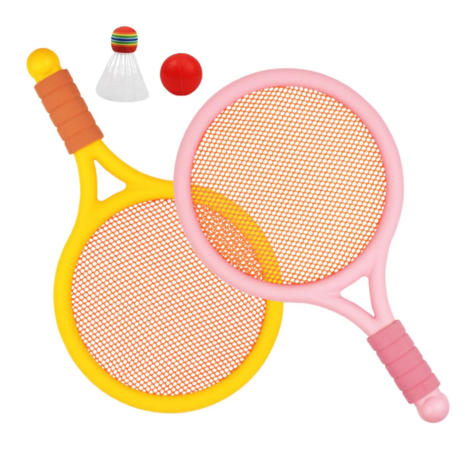 Lightweight Children's Badminton Tennis Set with Ball and Shuttlecock Racket for Girls Indoor Outdoor Toddlers Backyard Boys
