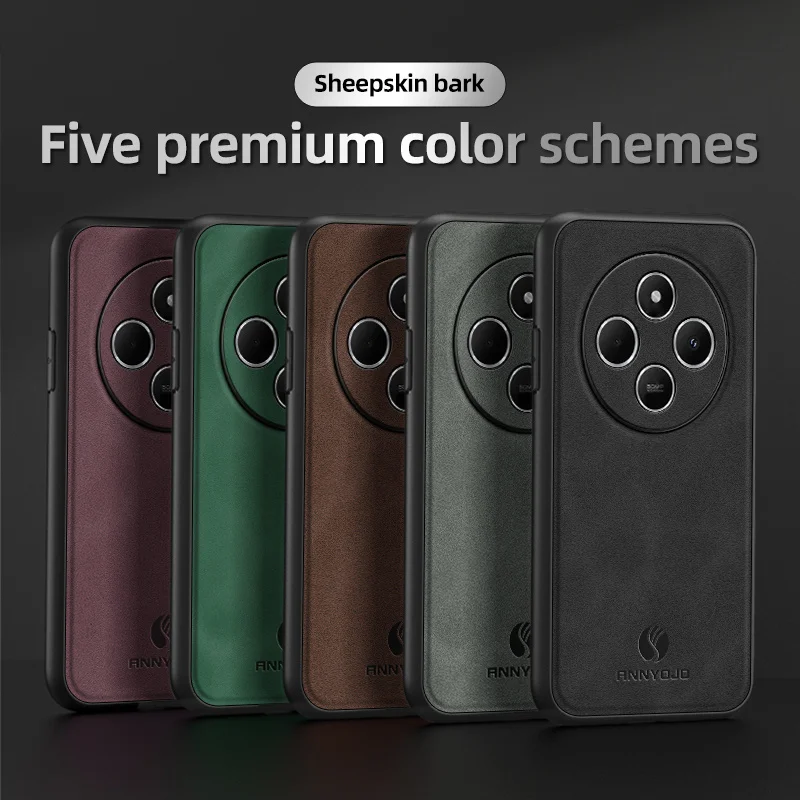 Luxury Leather Back Cover with Magnetic Holder - Premium Protection Case