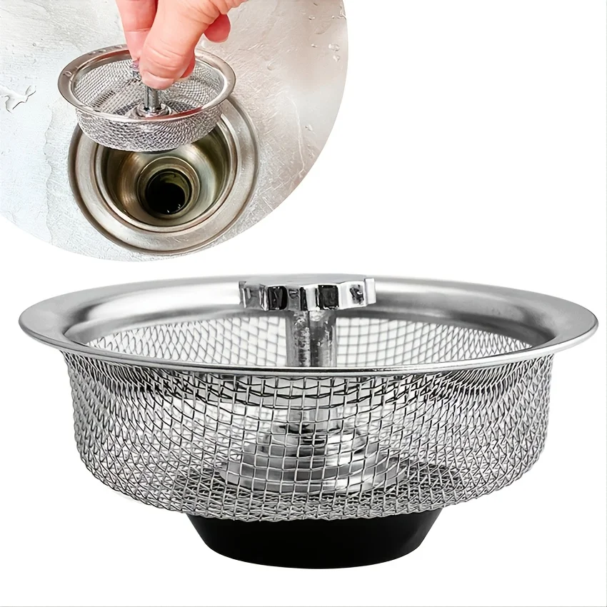 1pc Sink Filter Plug Upgrade Kitchen Sink Stainless Steel Water Filter Strainer Accessories
