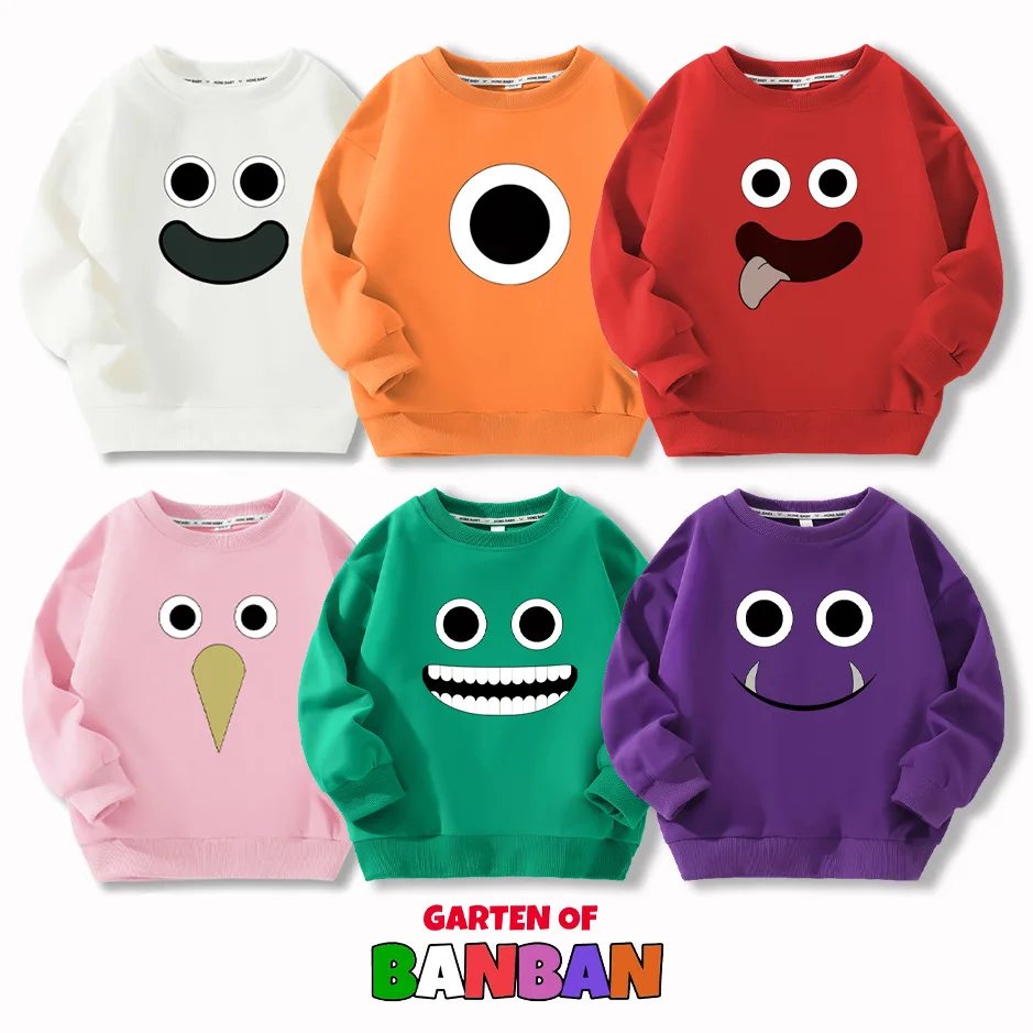 

Spring and Autumn Garten of Banban Plush Banban Garden Game Fashion Peripheral Thin Children's Cute Sweatshirt Top