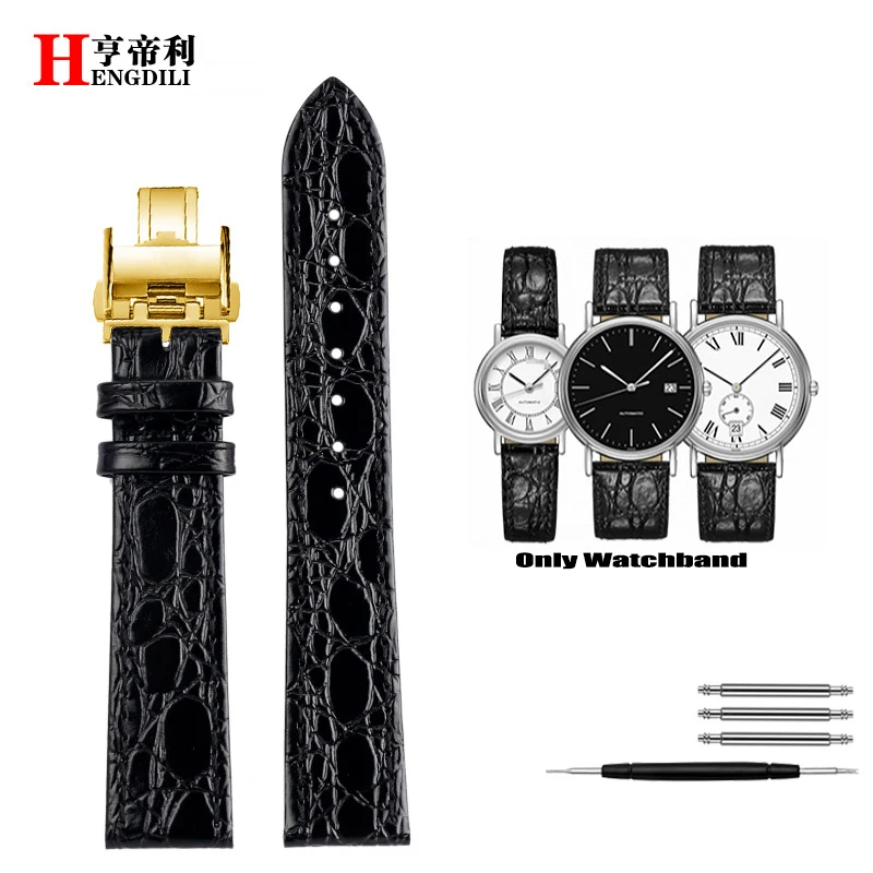 Premium Genuine Leather Watchband Strap - Elegant Wristband Bracelet