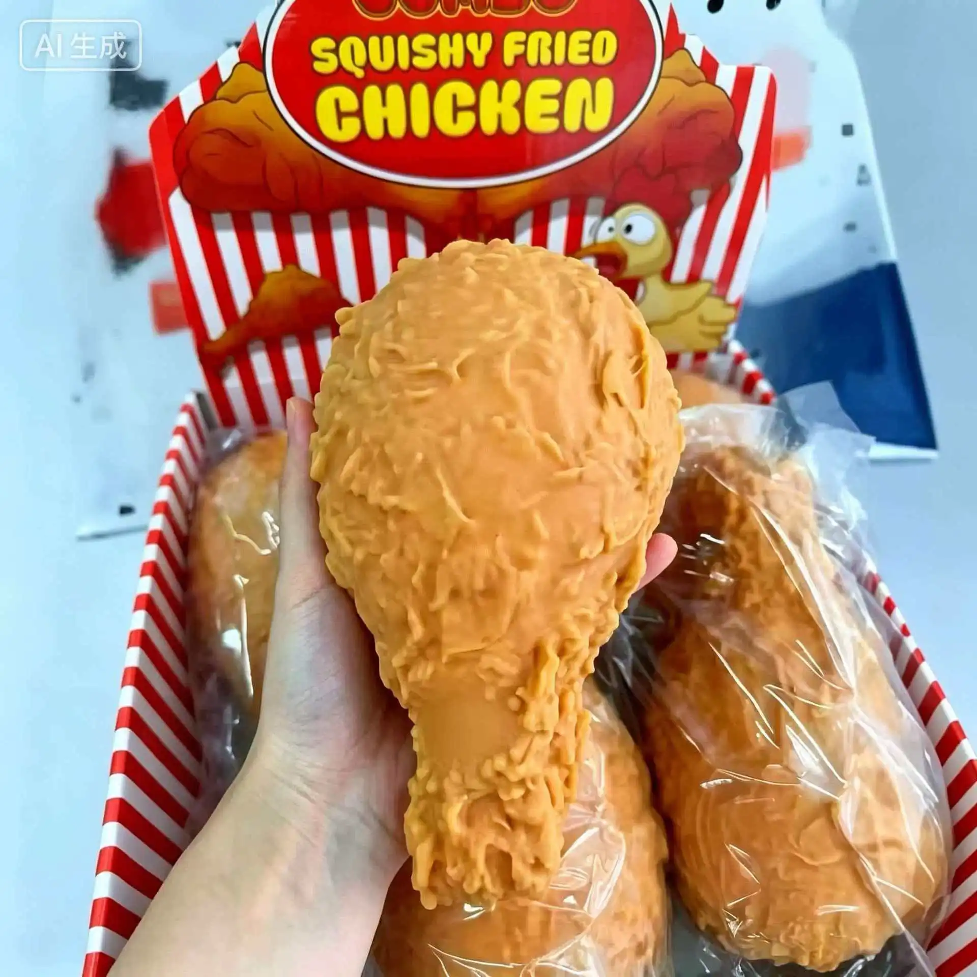 Realistic Fried Chicken Squishy Stress Relief Toy Sensory Fidget_voghion.com
