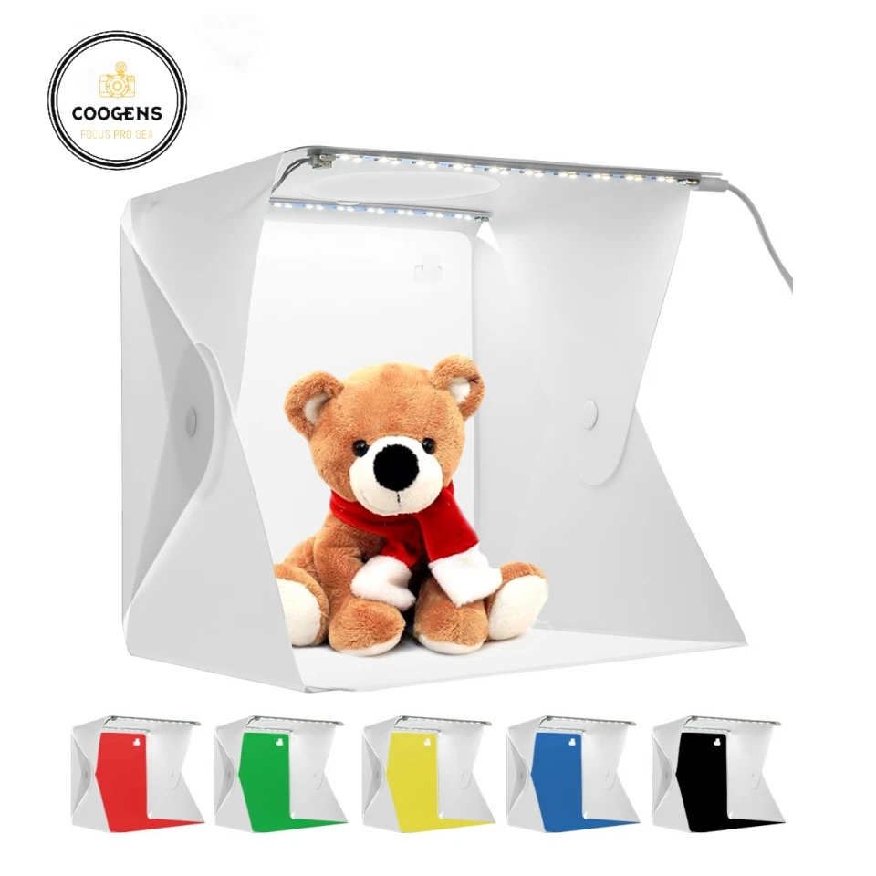 

Folding Photobox Portable Light Box Photography Photo Studio Kits LED Backlight Top Opening Products Camera Shooting Photo Box