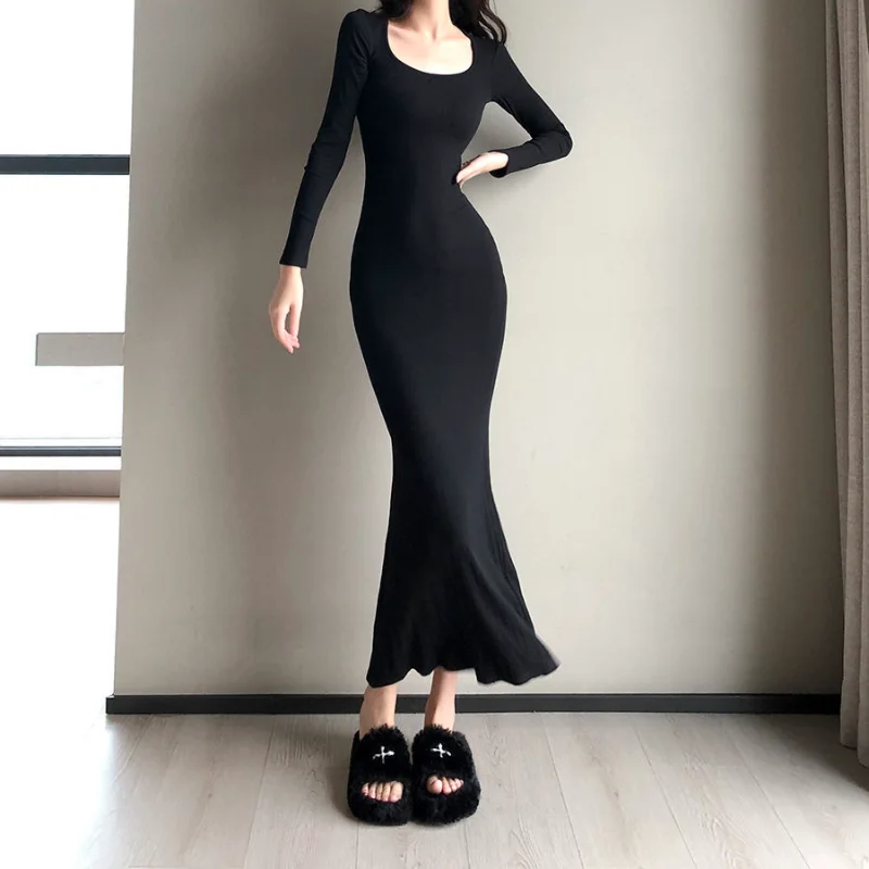 Spring Long Sleeve Slim Waist Tightening Pure Desire Sexy Women's ...