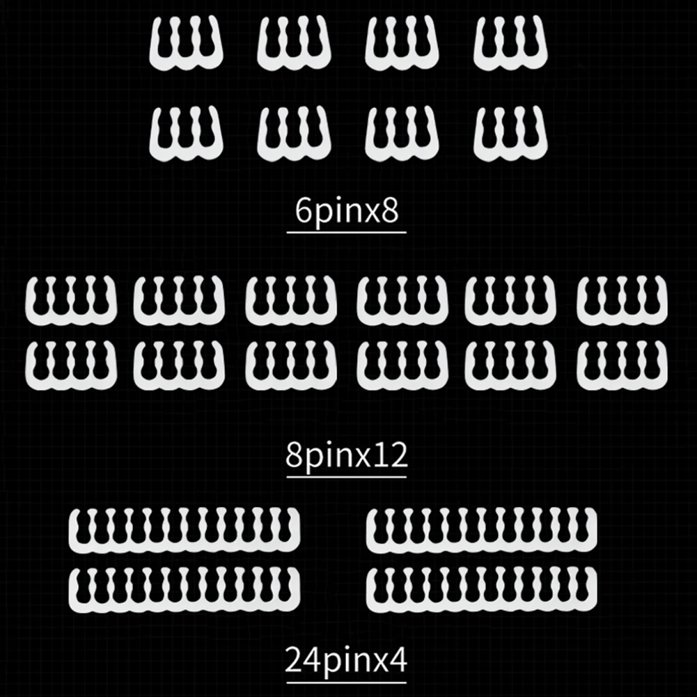24pcs Professional Cable Comb Organizer PC Power Cables Wiring Computer Cord Management Clamp Mainboard Wiring Clip