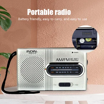 New Portable Elderly Pocket Mini Radio with Built-in Speaker – Full Band AM/FM, Long Battery Life, Strong Signal for Outdoor Sports 1
