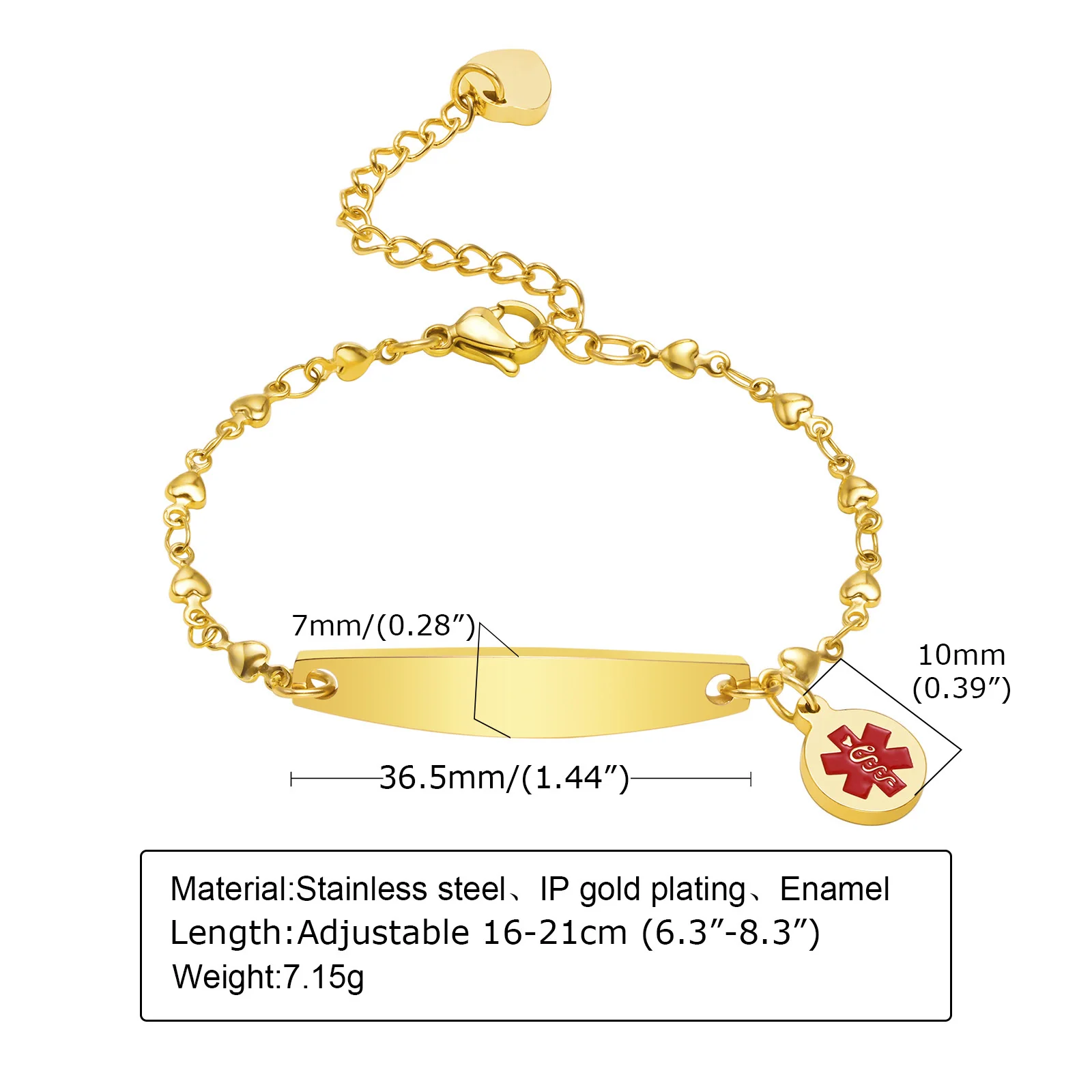 Custom Medical Alert Bracelet #7 | Alert bracelet, Stainless steel jewelry, Medic  alert bracelets