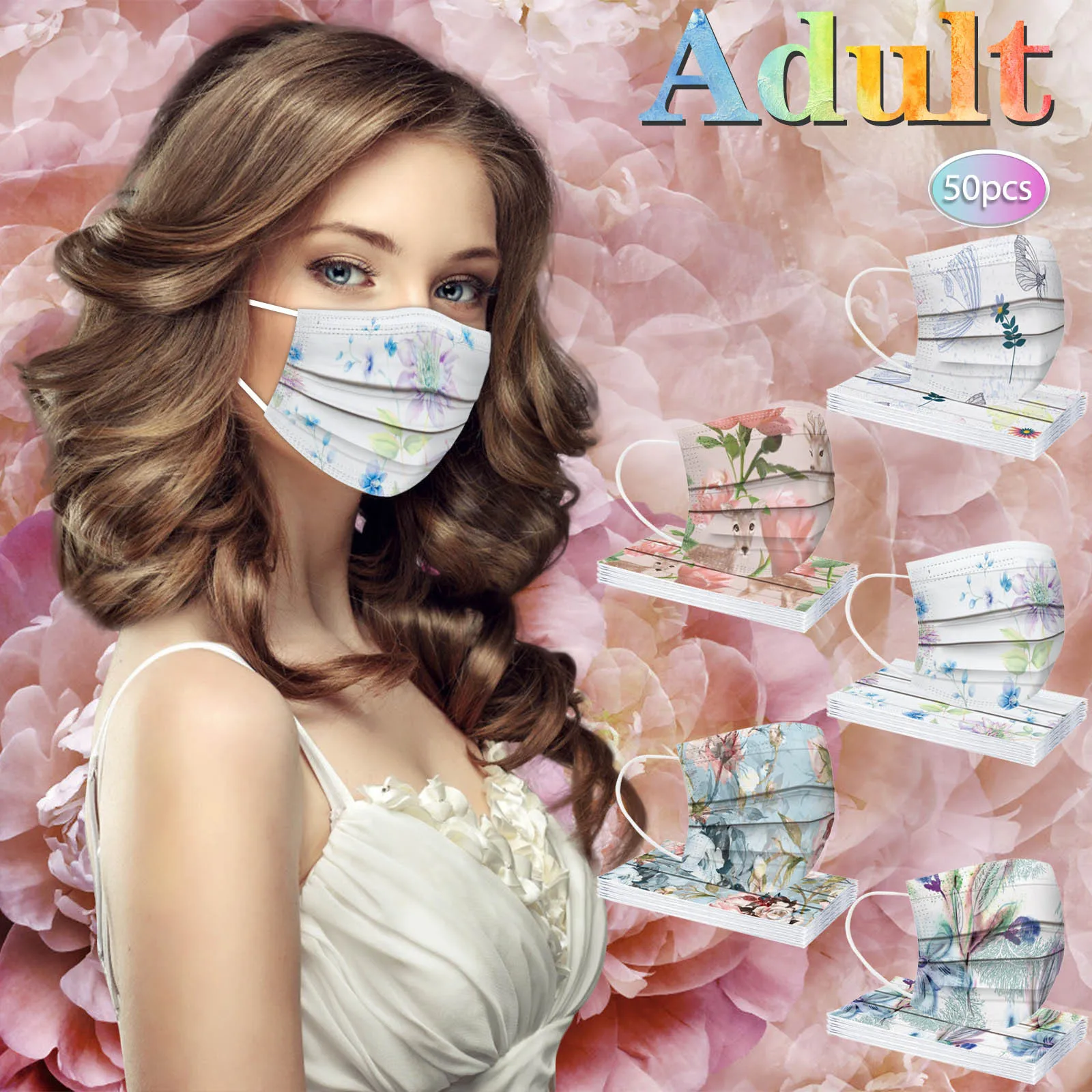 Adult Mask Disposable Face Mask Industrial 3ply Ear Loop 50pcs  Cubre Bocas Desechables Mascarilla Para Polvo Face Mask 2