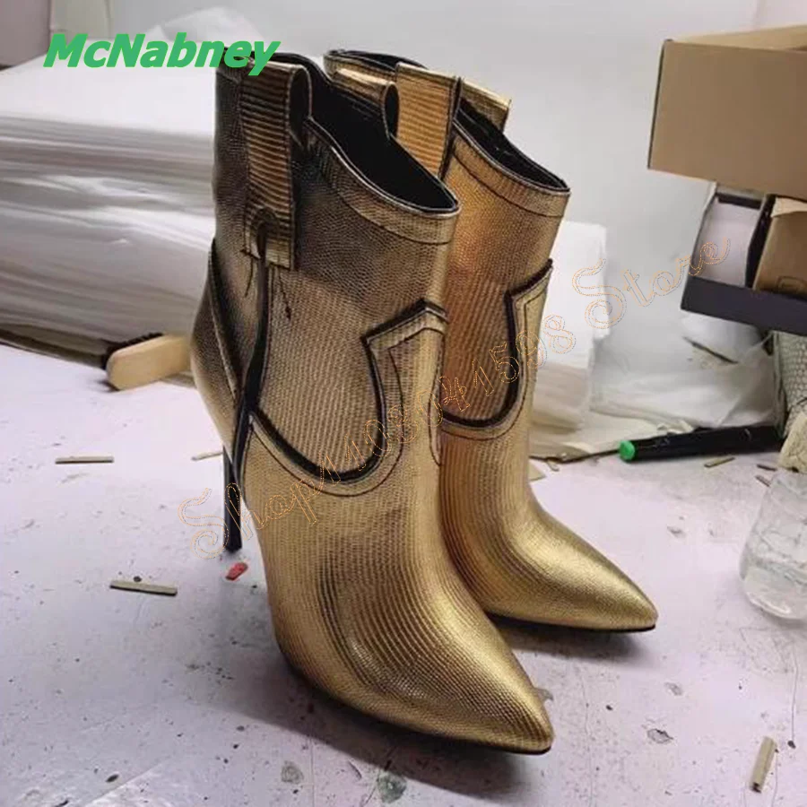 

BlingBling Leather Mid Calf Boots,Pointed Toe Zippered High Heel Boots Thin Heel Boots for Women 2024 New Zapatos Para Mujere