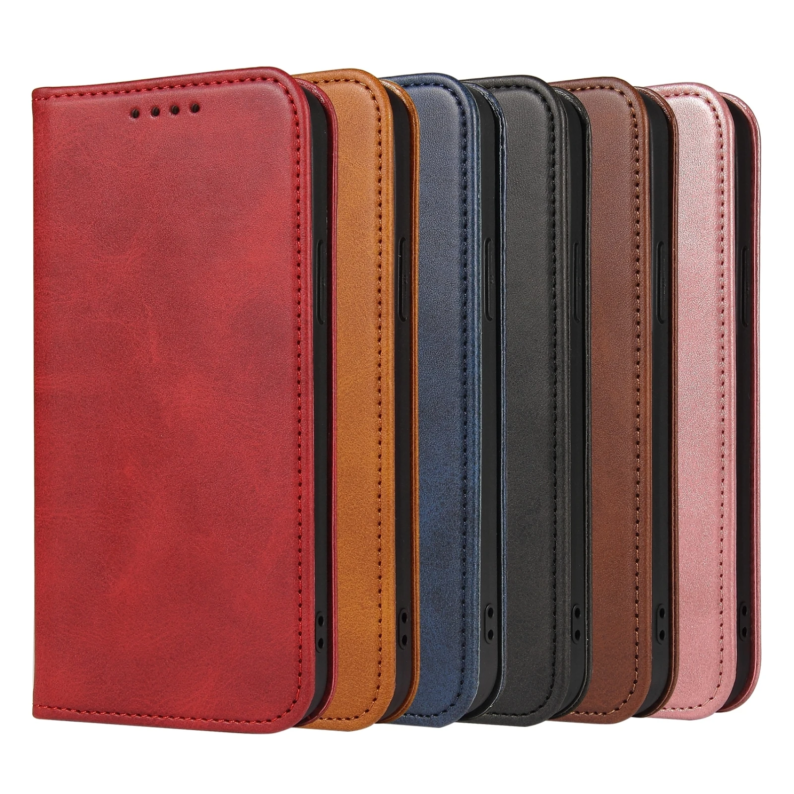 For LG Q7 Calf Texture Magnetic Horizontal Flip Leather Case with Holder & Card Slots & Wallet Phone Case