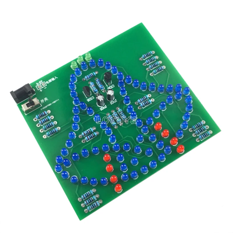 DC 3-5V DIY LED Swing Wind Chime Electronic Kit Shaking Wind Chime Analog School Soldering Training Fun Welding Suite