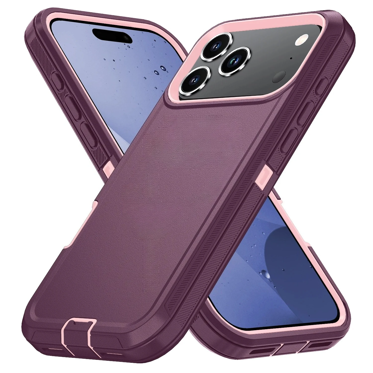 Shockproof Armor Defender Phone Case with Hard PC+TPU Bracket Back Cover