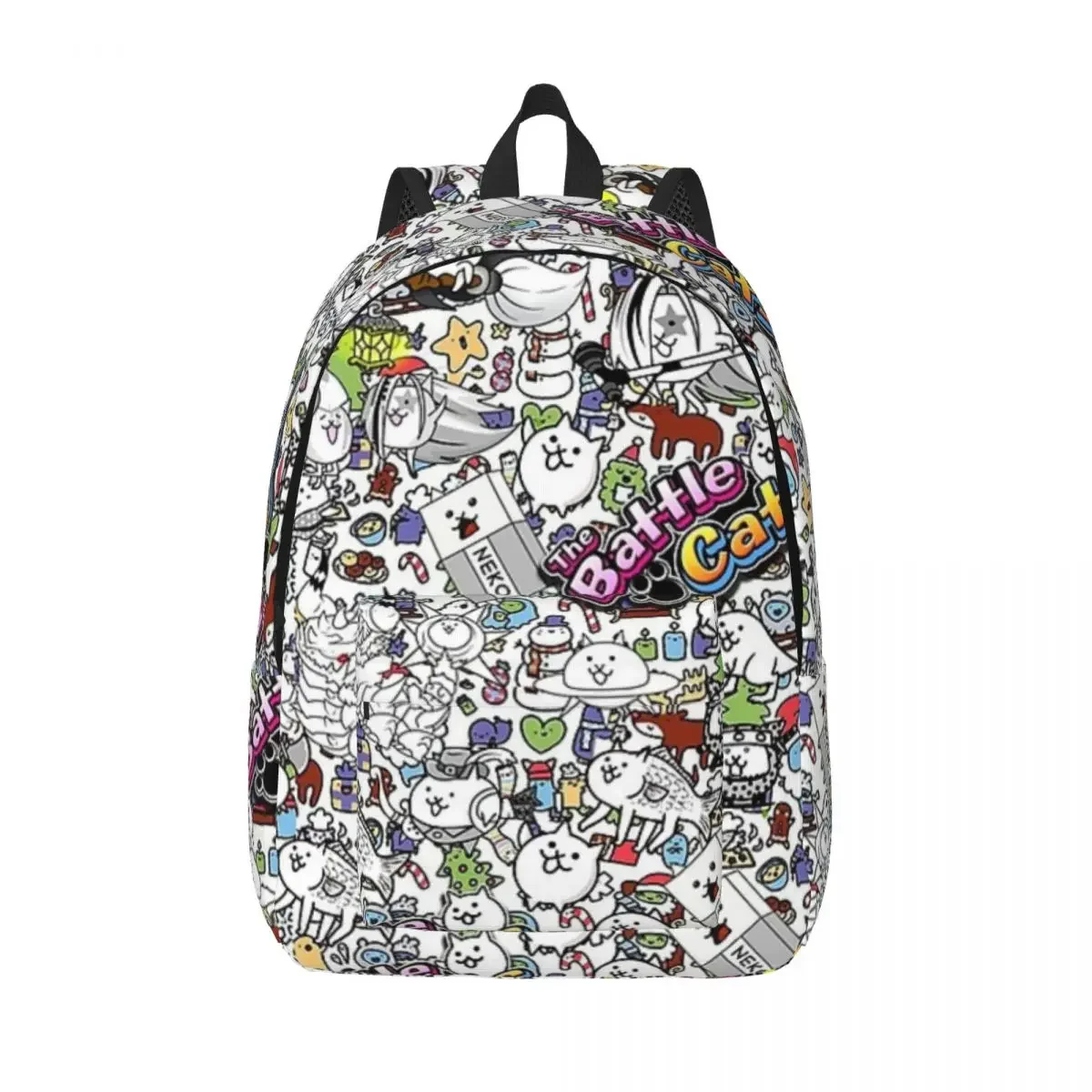 

Battle Cats Woman Small Backpacks Boys Girls Bookbag Fashion Shoulder Bag Portability Travel Rucksack Students School Bags