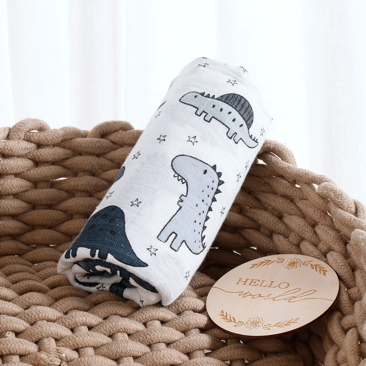Happyflute 120*110CM  Muslin Swaddle For Newborn Bamboo Cotton Summer Blanket Bed Comforter Cute Baby Blankets 5