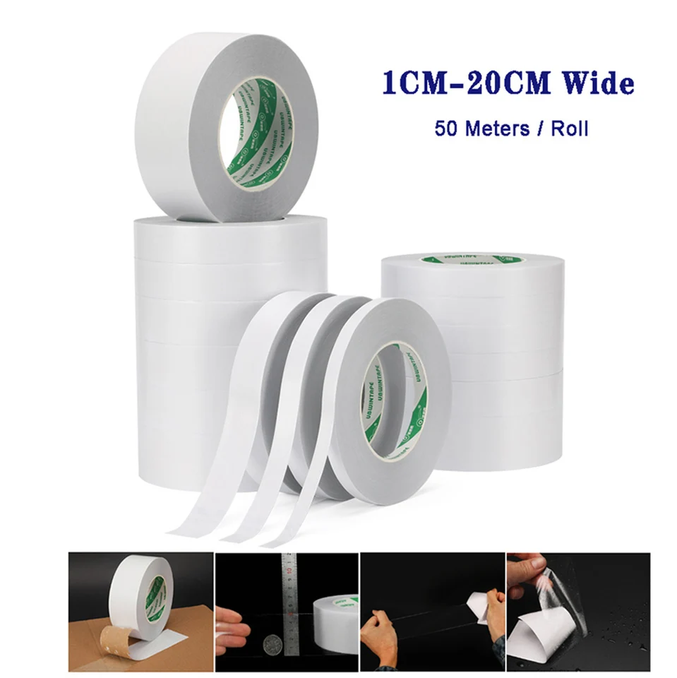 Double Sided Tape Strong Adhesive Sealing Sticky for 3D PVC Wall Panel 50m  KK1222 - AliExpress