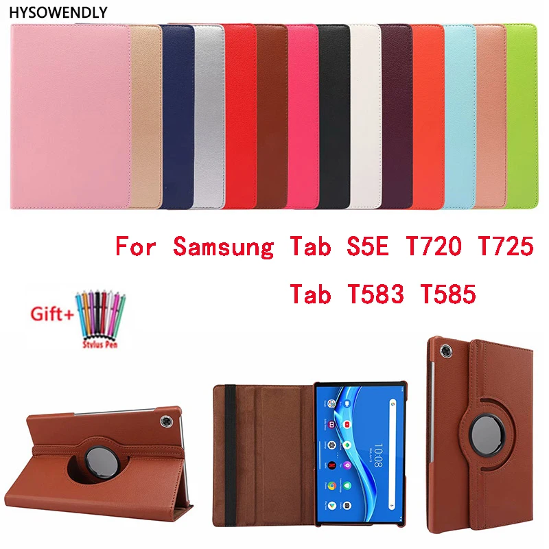 Armour Shockproof Rotating Leather TPU Case For Samsung Tab S5E T720 T725 Shokproof Stand PU Cover For Galaxy Tab T583 T585 2019