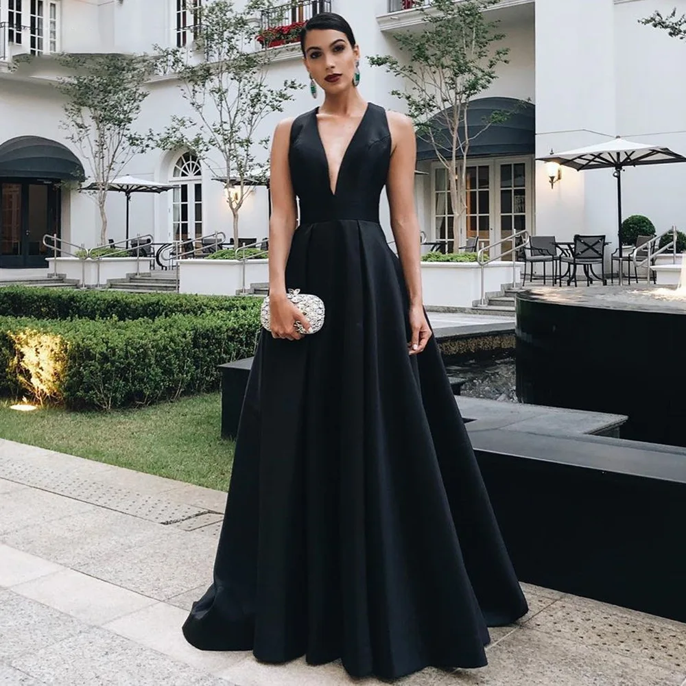 New Style Arrival Fashion Sexy V-neck Halter Elegant Tailing Gown Sleeveless Ladies Temperament Solid Color Sweet Evening Dress wedding formal gown 2021 new lady fashion sexy v neck sleeveless halter jumpsuit women hollow out elegant rompers