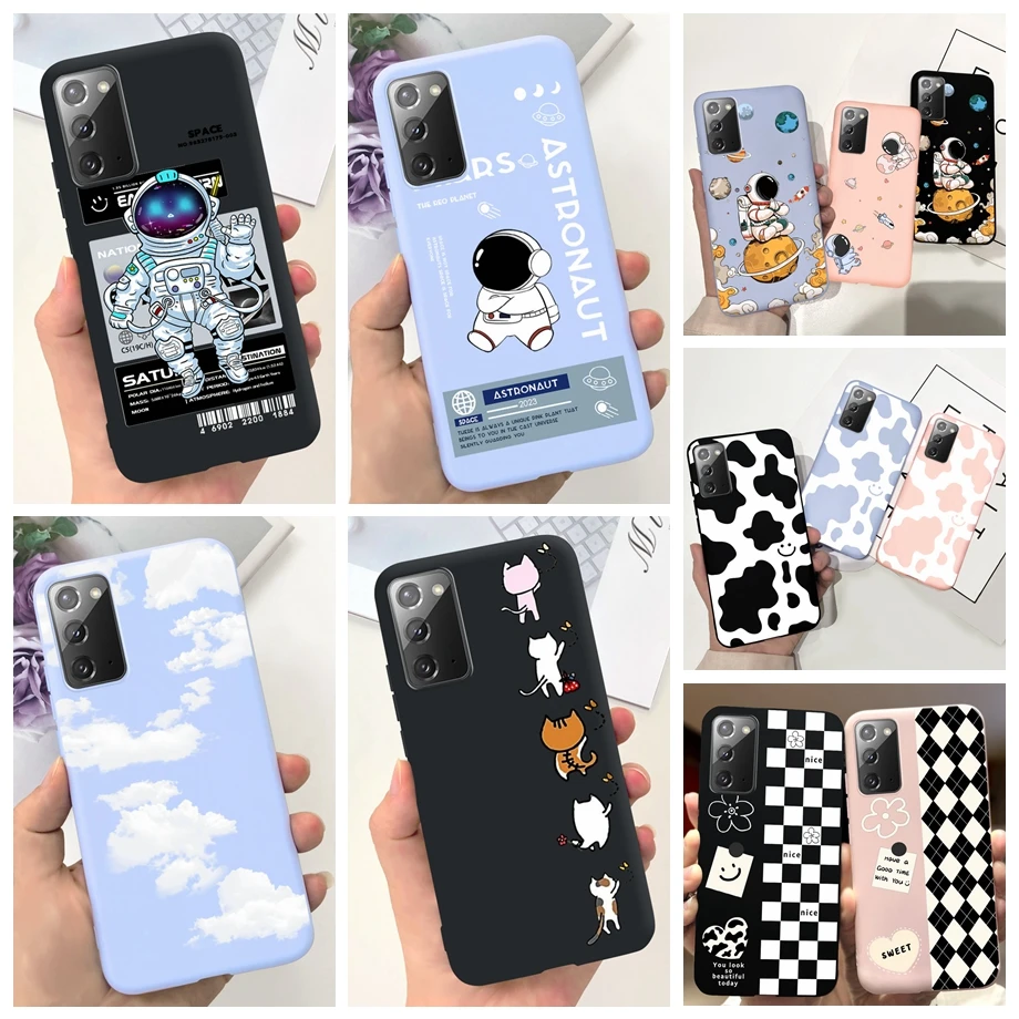 Per Samsung Galaxy Note 20 Ultra Note 20 5G Custodia Morbida In Silicone Di Lusso Astronauta Cow Print Cover Per Samsung Note 20 Ultra 4G Bag