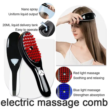 Cura del cuoio capelluto Fototerapia Dispositivo per la cura dei capelli Luce colorata Parrucchiere Elettrico Prevenzione della perdita dei capelli Testa Massaggio meridiano Pettine