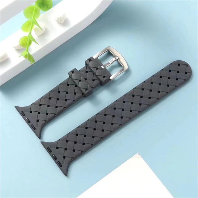 Texture Silicone Band For Apple Watch Band 7 6 SE 5 4 41mm 45mm 44mm 40mm Bracelet iWatch 3 2 1 Watchband 38mm 42mm Strap