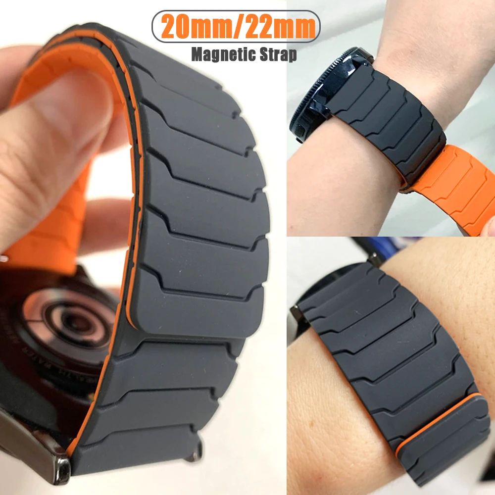 Magnetic Silicone Loop Strap in 20mm/22mm