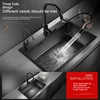 Stainless Steel Kitchen Sink Large Single Slot Undermount Single Sink Household Washbasin Multifunctional Sinks 4