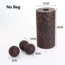 Enhanced Yoga Massage Roller Set for Back, Leg, and Hip Muscle Relaxation (Red A - No bag)
