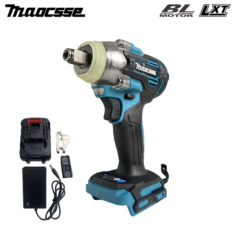 2 IN 1 Brushless Cordless Electric Impact Wrench Screwdriver Socket Power Tools Compatible Suitable for Makita 18V battery yyhcdevon electric impact wrench brushless cordless electric wrench 1 2 inch 20v battery screwdriver power tools