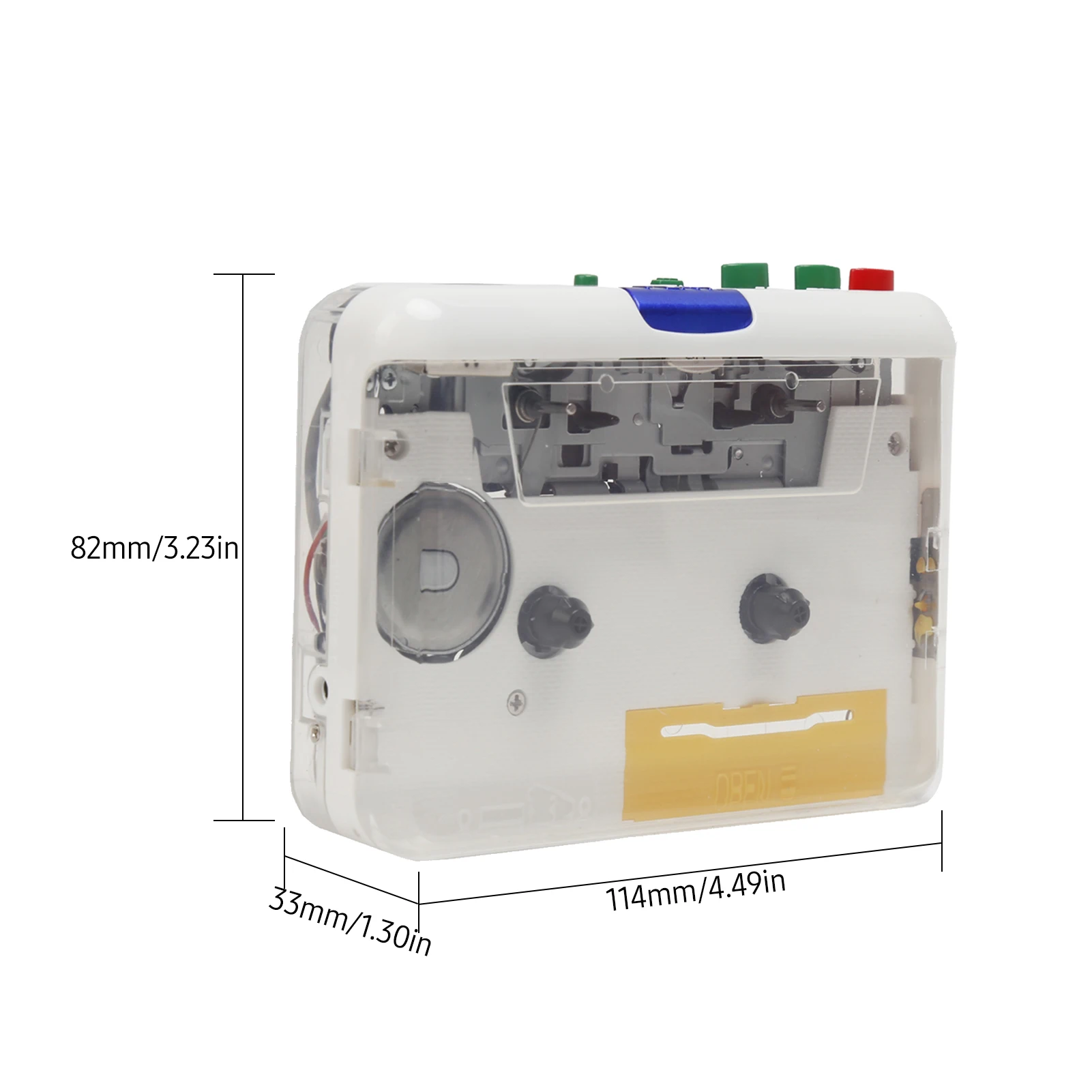 TON010S Portable Cassette to MP3 Player Mini USB Tape Player MP3 Converter 3.5mm AUX Input Software CD Cassette