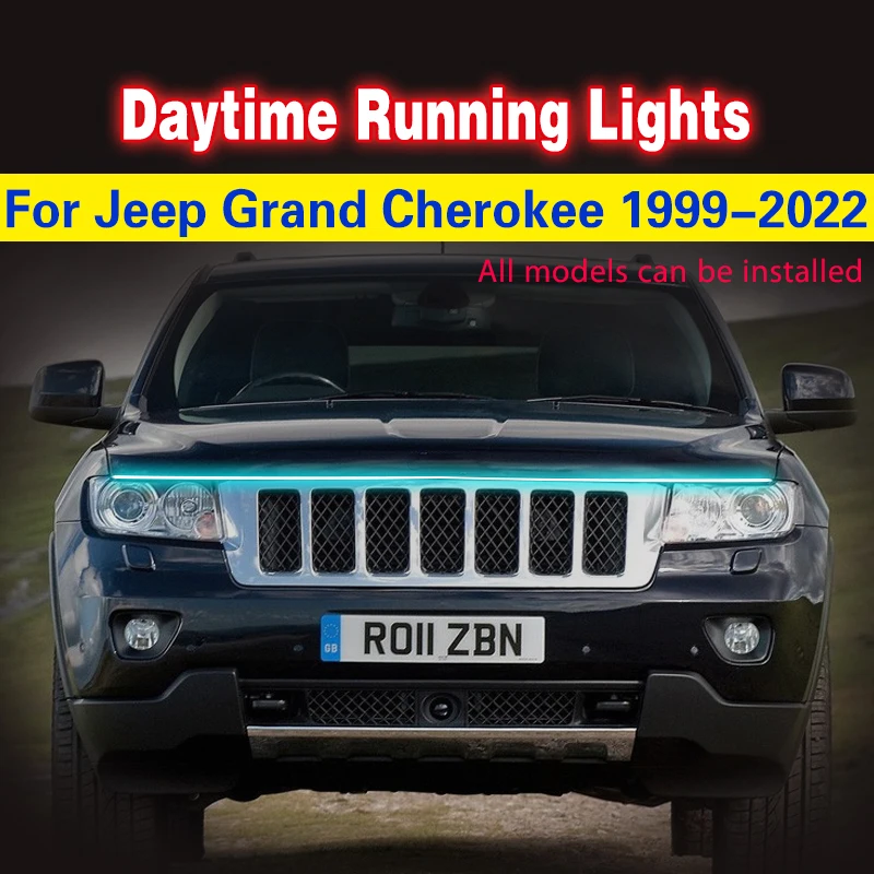 1x LED Flexible Daytime Running Light DRL For Jeep Grand Cherokee 1999