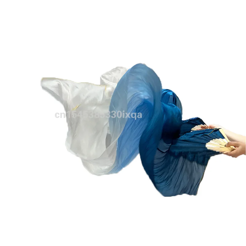 여성용 염색 100% 순수 천연 실크 선풍기 베일, 밸리 댄스 공연 선풍기, 밸리 ..
