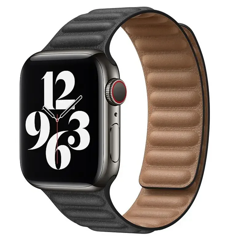 

Leather Magnetic Loop Strap For Apple watch band 49MM 44mm 40mm 41mm 45mm 42mm 38mm Sport bracelet iWatch Series 6 SE 7 Ultra 8