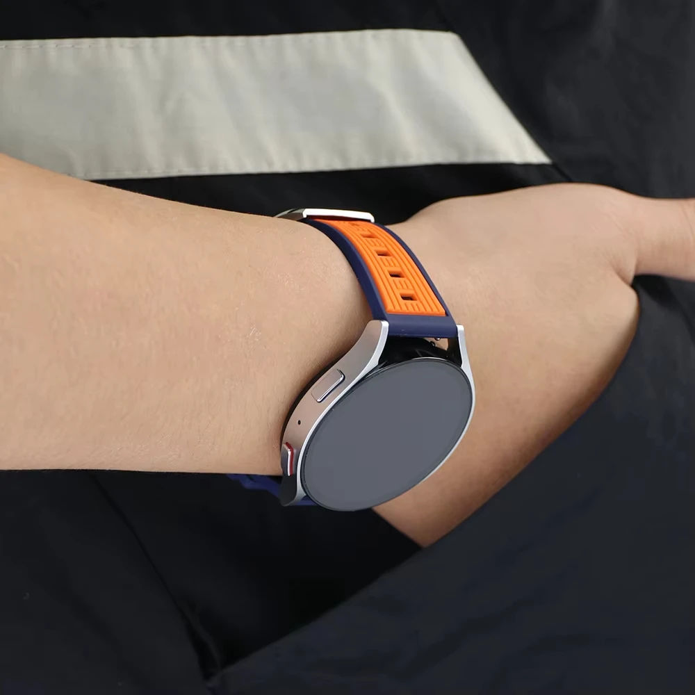 Silicone Sport Strap Bracelet - 22mm Wristband in Multiple Colors