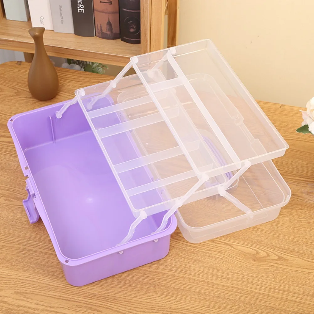2/3 Layers Storage Box Foldable Plastic Makeup Hairpin Organizer Large Capacity Multifunctional Jewelry Organizer Small Items