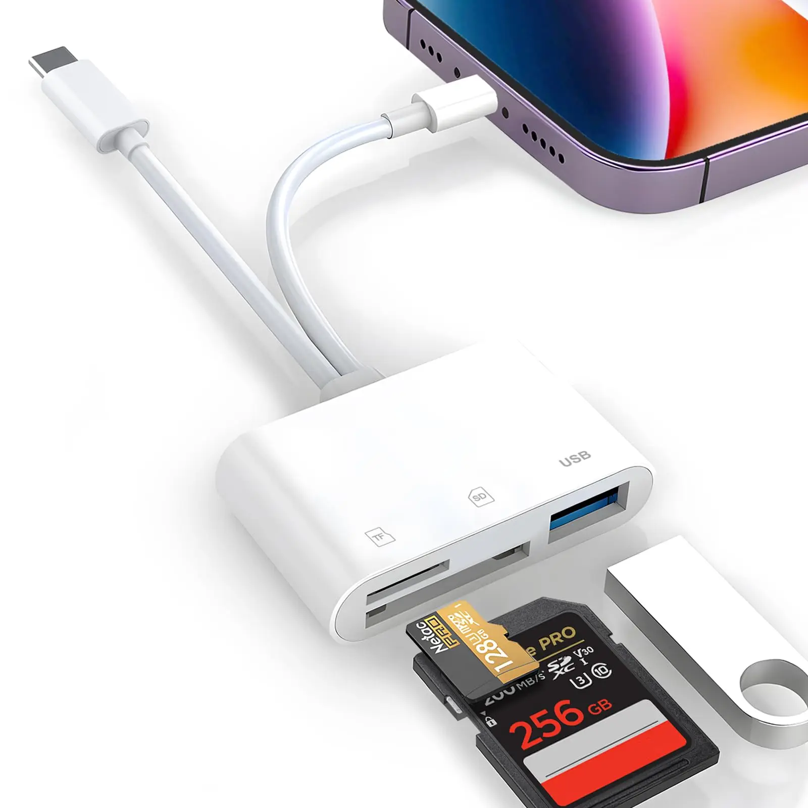 Universal Card Reader Adapter for Smartphones and Tablets – SD and TF Card Accessory for Enhanced Photo and Video Viewing