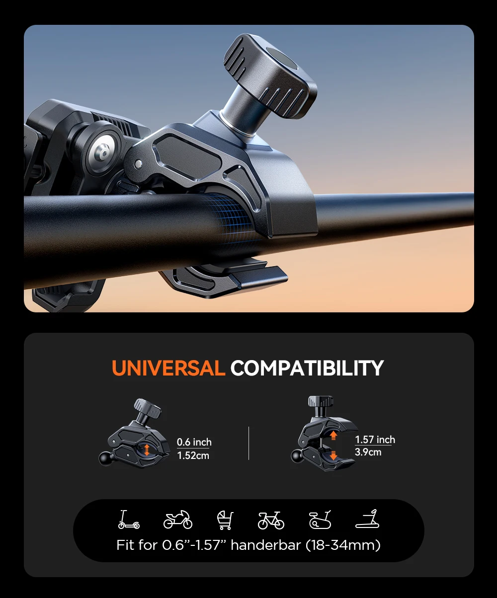 Universal Handlebar Compatibility