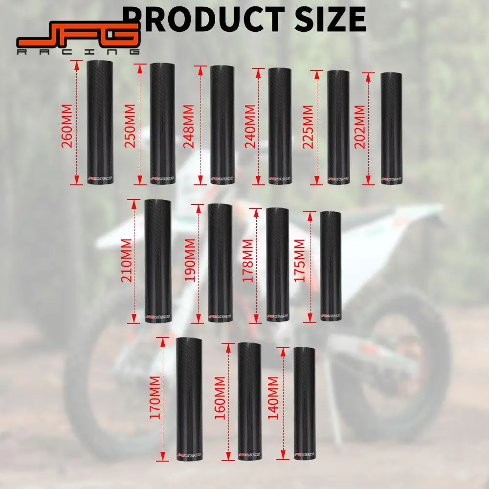 Front Fork Shock Absorber Motorcycle 140-260MM Carbon Fiber Adjustable Front Fork Shock Guard Protector For KTM EXC SX SXF XC XCF XCW 125 250 350 450 530