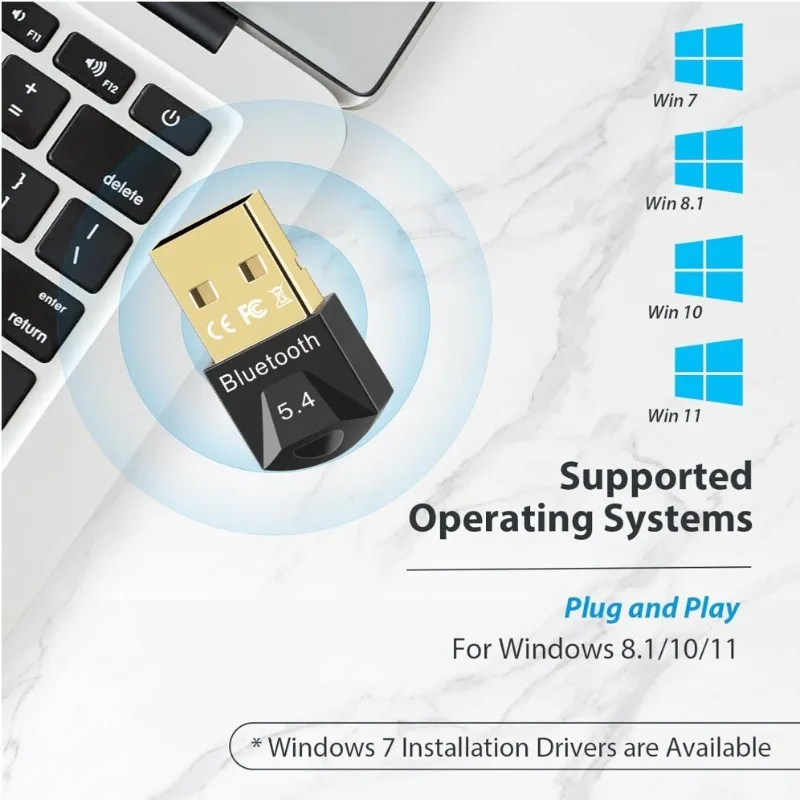 Enhanced Bluetooth USB Adapter - Wireless Dongle