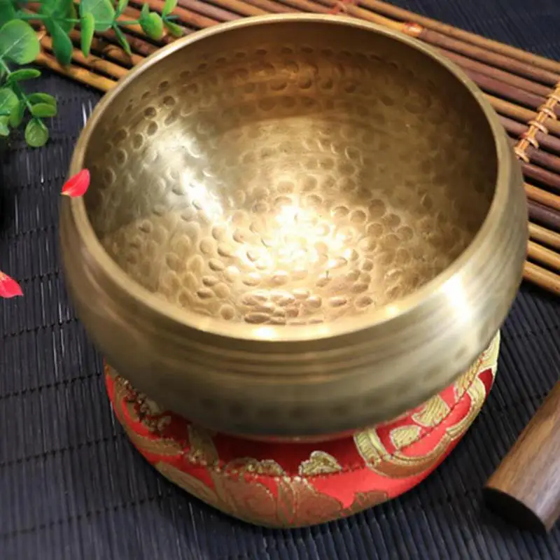 Nepal Singing Bowl For Meditation Tibetan Handmade Tibet Buddha Sound Bowl Music Yoga Copper Sound Therapy Religious Supplies