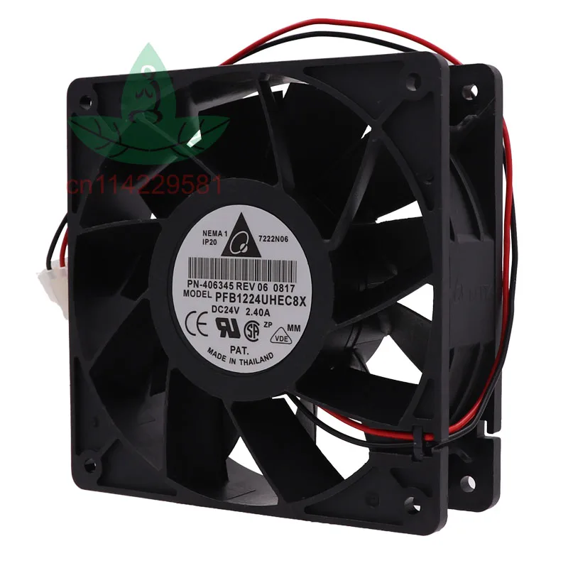 Ventilador Térmico para Delta Pfb1224uhec8x 12038 24v 2.40a Fios 120 mm Grande Volume de ar Ventilador de Refrigeração do Inversor - Imagem 2